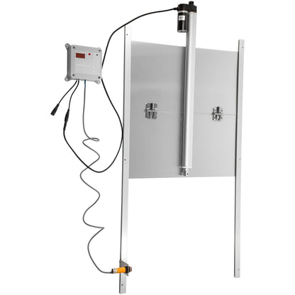 Automatic Chicken Coop Door, Timer and Light Sensor Chicken Door Opener, 12V 66W Chicken Coop Door, Electric Poultry Door Opener Kit with Infrared Sensor, Automatic Chicken Door with 2 Remote Controls