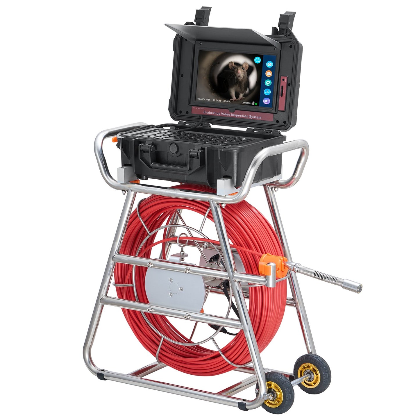 Sewer Camera 328 ft/100 m Self-Leveling Sewer Camera with 10.1" Touchscreen