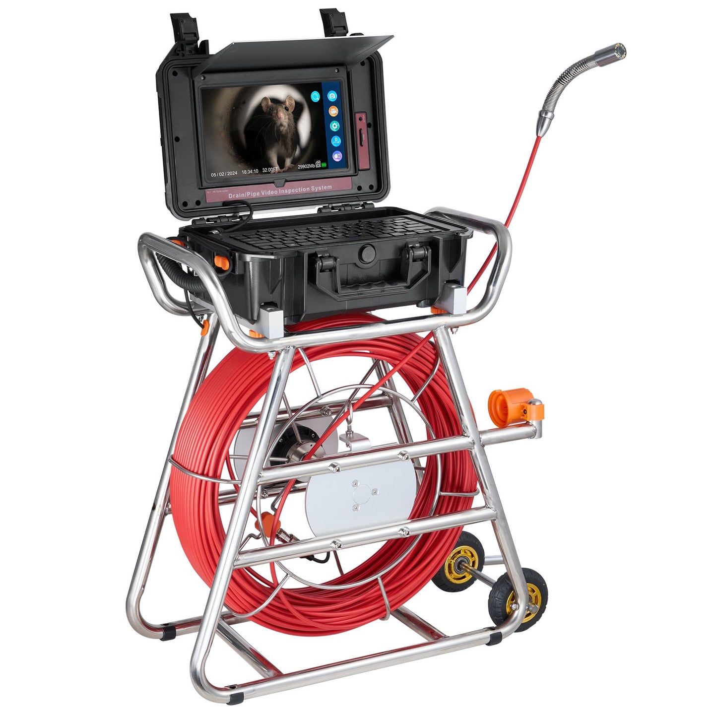 Sewer Camera 328 ft/100 m Self-Leveling Sewer Camera with 10.1" Touchscreen