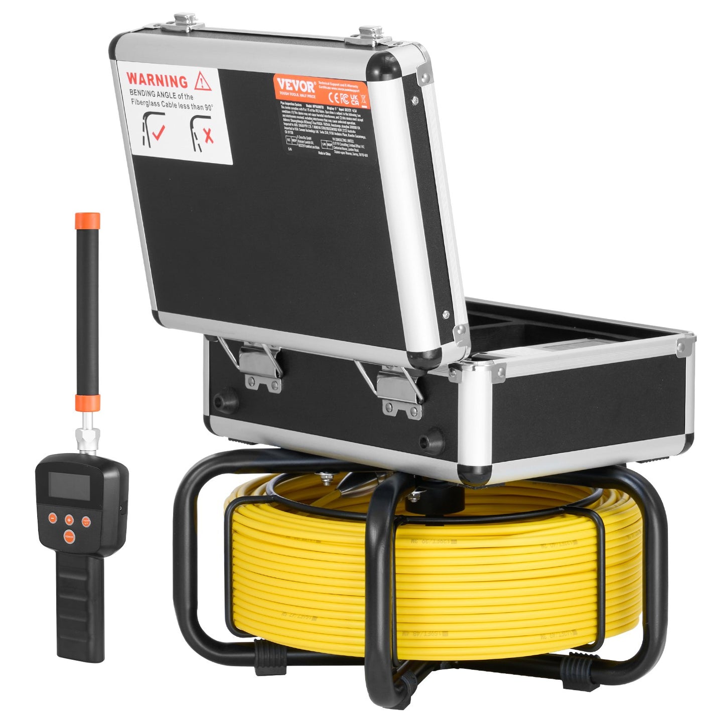 Sewer Camera 98 ft/30 m Self-Leveling Drainage Channel Camera with 512Hz Localization