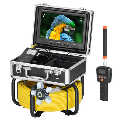 Sewer Camera 98 ft/30 m Self-Leveling Drainage Channel Camera with 512Hz Localization