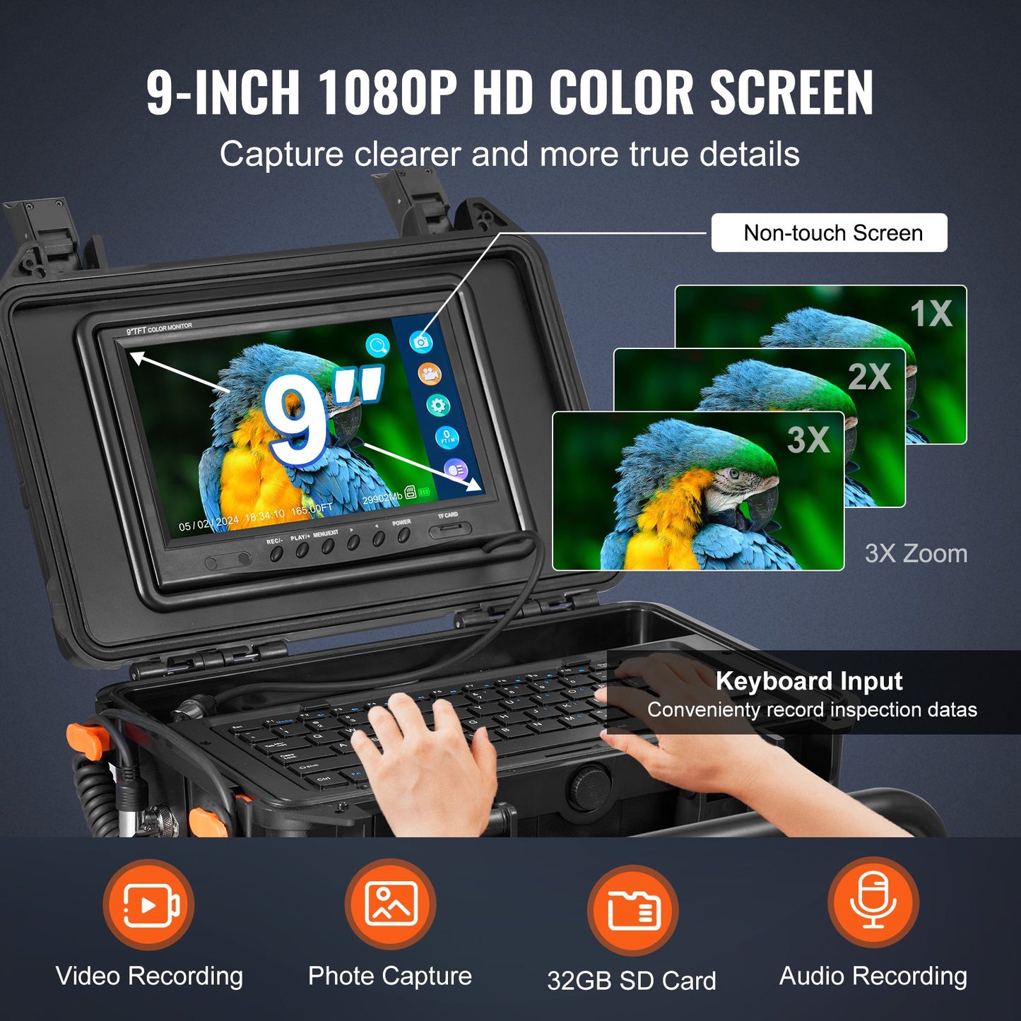 Sewer Camera 230 ft/70 m self-leveling sewer camera with 512Hz transmitter