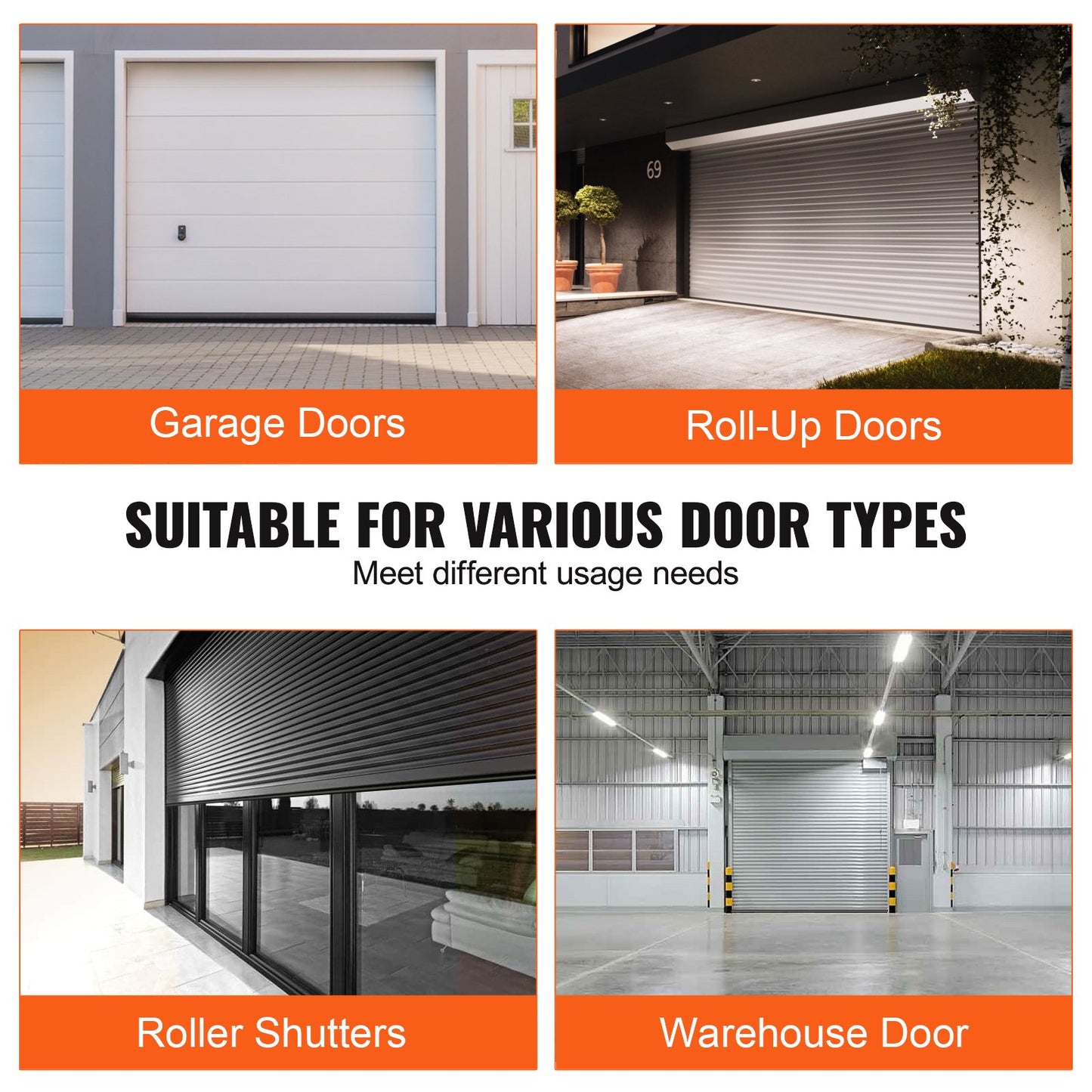 Garage Door Seals Bottom Rubber, U-Shape +O Ring Garage Door Bottom Weatherstrip with Pre-Drilled Aluminum Track Holder, 16 Feet 5/16 Inch T-Ends and 3 3/4 Inch Width, for Doors, Black
