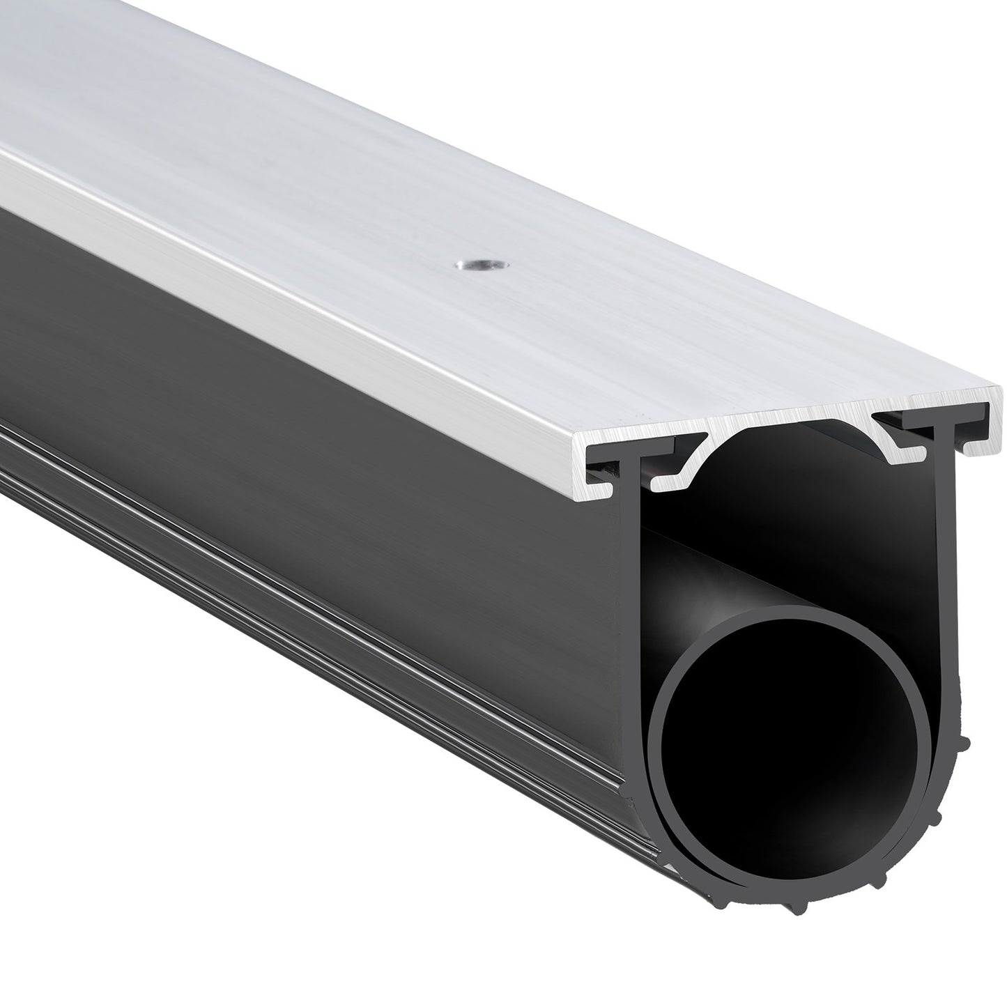 Garage Door Seals Bottom Rubber, U-Shape +O Ring Garage Door Bottom Weatherstrip with Pre-Drilled Aluminum Track Holder, 16 Feet 5/16 Inch T-Ends and 3 3/4 Inch Width, for Doors, Black