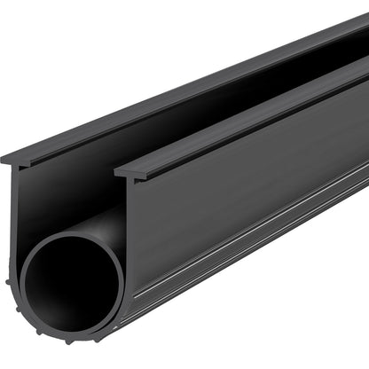 Garage Door Seals Bottom Rubber, U-Shape +O-Ring Combination Garage Door Bottom Weather Seal, 16 Feet Weatherproof Garage Door Seal, 5/16 Inch T-Ends and 3 3/4 Inch Width, for Doors, Black