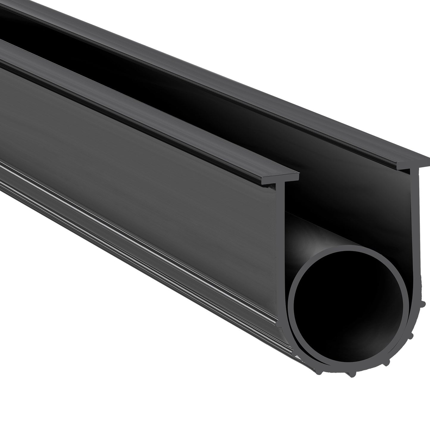 Garage Door Seals Bottom Rubber, U-Shape +O-Ring Combination Garage Door Bottom Weather Seal, 16 Feet Weatherproof Garage Door Seal, 5/16 Inch T-Ends and 3 3/4 Inch Width, for Doors, Black