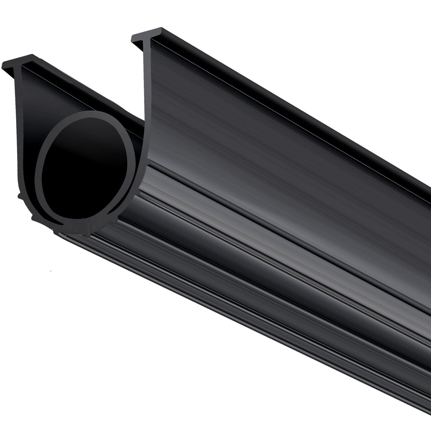 Garage Door Seals Bottom Rubber, U-Shape +O-Ring Combination Garage Door Bottom Weather Seal, 16 Feet Weatherproof Garage Door Seal, 5/16 Inch T-Ends and 3 3/4 Inch Width, for Doors, Black