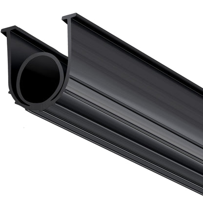 Garage Door Seals Bottom Rubber, U-Shape +O-Ring Combination Garage Door Bottom Weather Seal, 16 Feet Weatherproof Garage Door Seal, 5/16 Inch T-Ends and 3 3/4 Inch Width, for Doors, Black