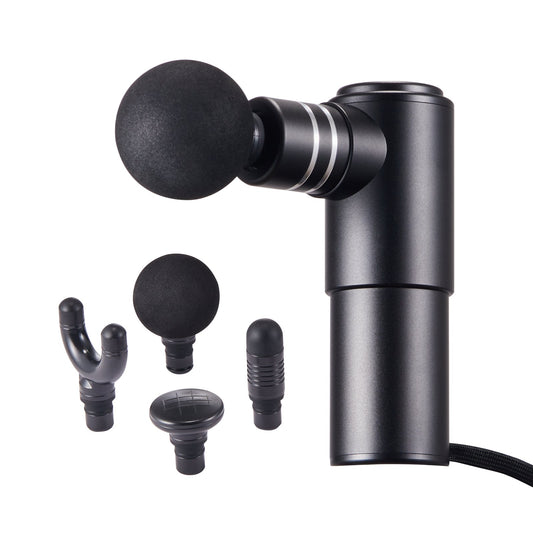 Massage Gun Deep Tissue Percussion Muscle Massager med 4 hastigheter 4 huvuden