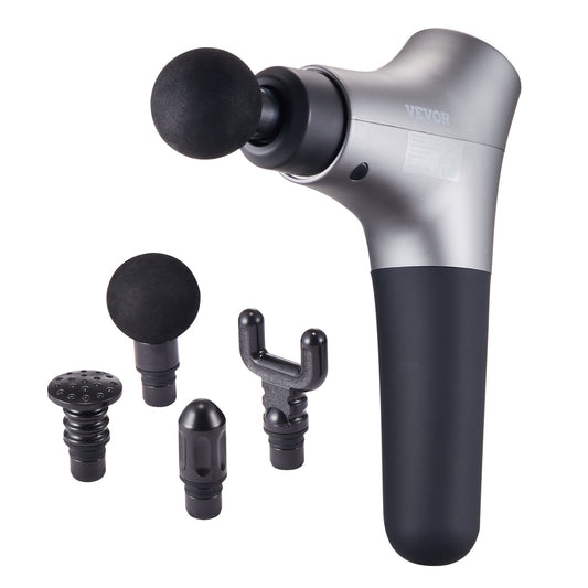 Massage Gun Deep Tissue Percussion Muscle Massager med 6 hastigheter 4 huvuden