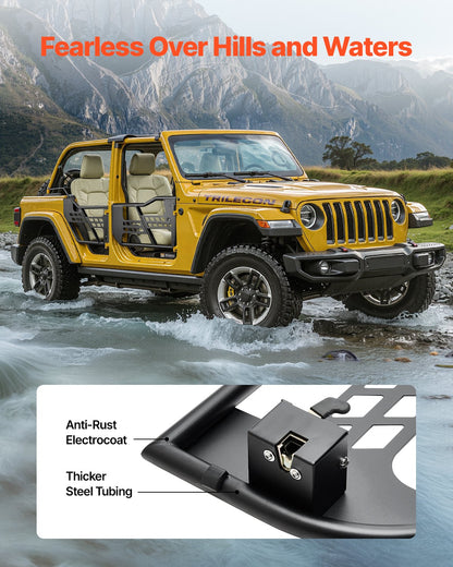 4-door Jeep Tube Doors Jeep Tube Doors for 2018-2024 Jeep Wrangler JL