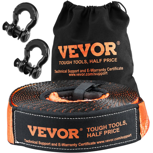 Off-Road Recovery Kit, 3" x 30', Heavy Duty Winch Recovery Kit med 30 000 lbs kapacitet polyester dragrem, 44 092 lbs D-Ring Shackles, förvaringsväska, för terrängbilar, jeepar, terrängfordon, lastbilar
