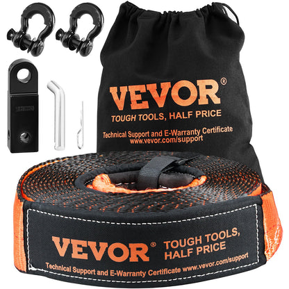 Off-Road Recovery Kit, 3" x 30", Heavy Duty Winch Recovery Kit med 30 000 lbs bogserband, 44 092 lbs D-Ring Shackles, Shackle Recovery och förvaringsväska, för terrängfordon, jeepar, terrängfordon, lastbilar