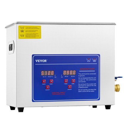 Ultrasonic Cleaner Machine, 6L Stainless Steel Ultrasonic Cleaning Machine, with Digital Heating Timer, Jewelry Cleaning for Commercial Personal Home Use