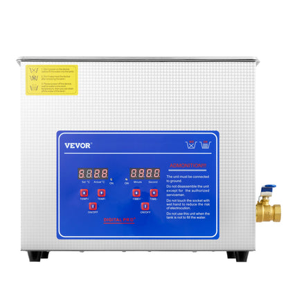 Ultrasonic Cleaner Machine, 6L Stainless Steel Ultrasonic Cleaning Machine, with Digital Heating Timer, Jewelry Cleaning for Commercial Personal Home Use