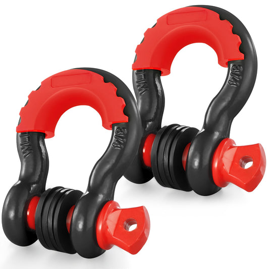 2-pack 3/4" D-ringschackel med 7/8" skruvstift 62832 lbs brottstyrka