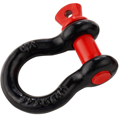 4-pack 1/2" D-ringschackel med 5/8" skruvstift 17637 lbs brottstyrka