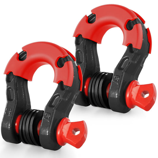 2-pack 3/4" D-ringschackel med 7/8" skruvstift 66139 lbs brottstyrka