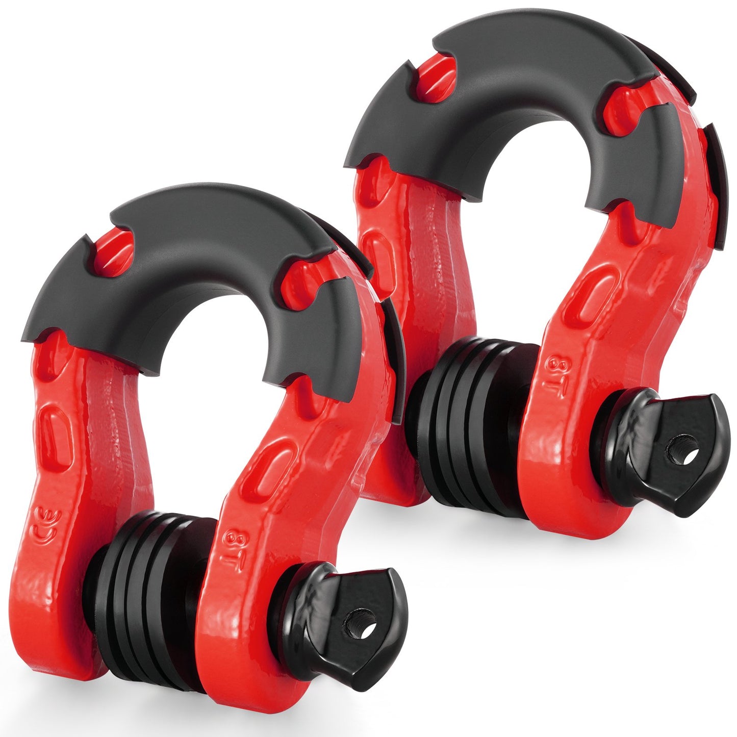 2-pack 3/4" D-ringschackel med 7/8" skruvstift 66139 lbs brottstyrka