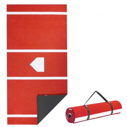 300x116cm Baseball Mat Softball Mat Outdoor Training Red | EU