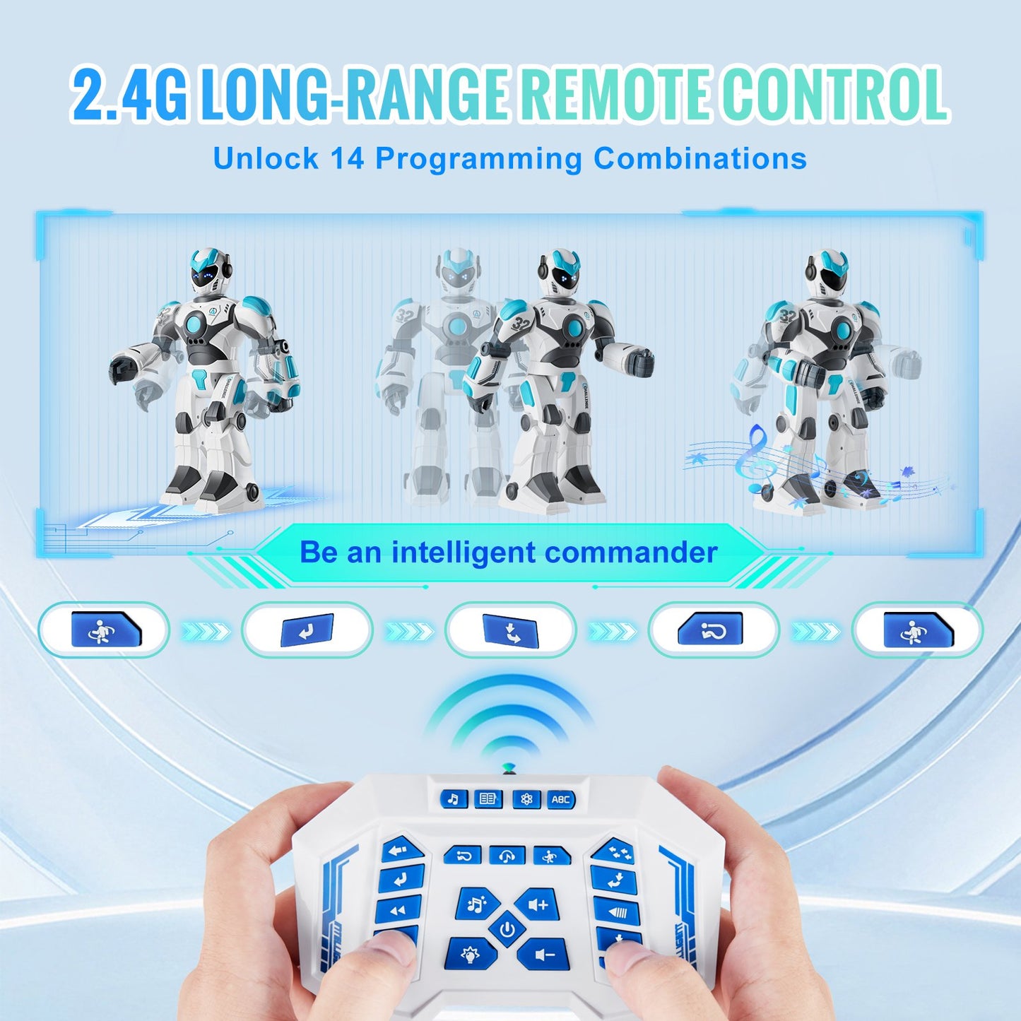 RC Robotleksak Pratar Dansgest och röst Fjärrkontroll Programmerbar