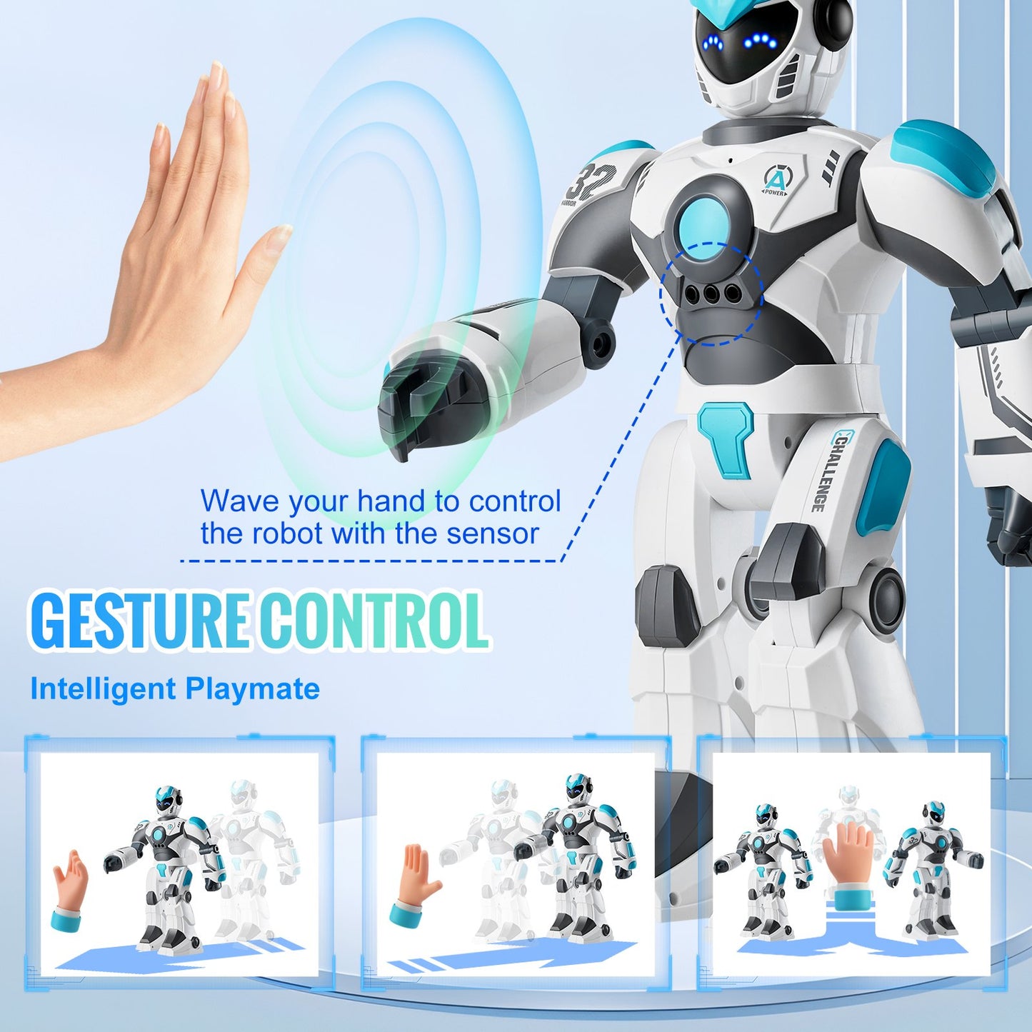RC Robotleksak Pratar Dansgest och röst Fjärrkontroll Programmerbar