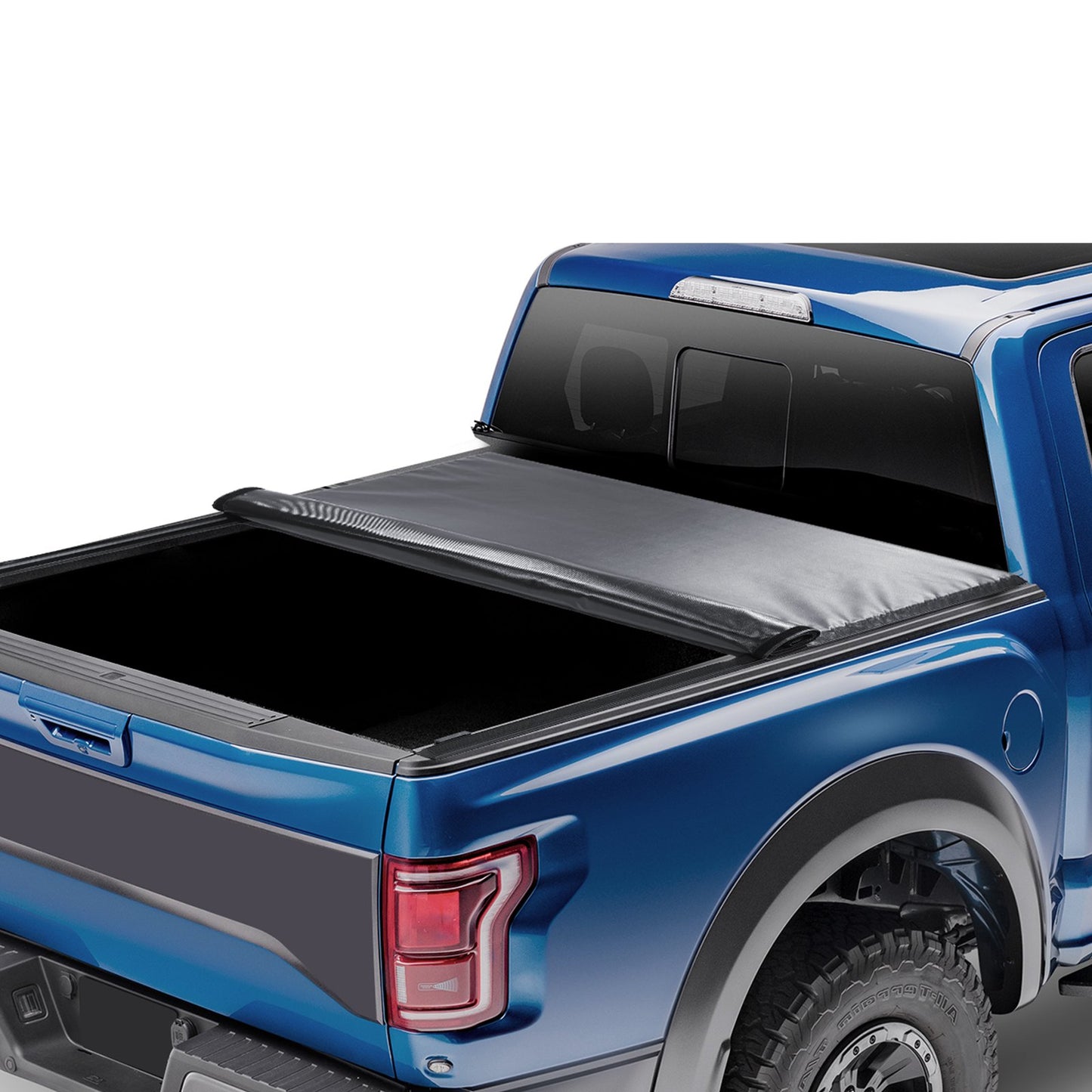 Truck Bed Cover, Roll Up Truck Bed Tonneau Cover, Compatible with 2009-2024 Ford F-150 Styleside Bed, for 5.5 x 5.4 ft. Bed, Soft PVC Material, 100% Bed Access Roll Up Tonneau Cover