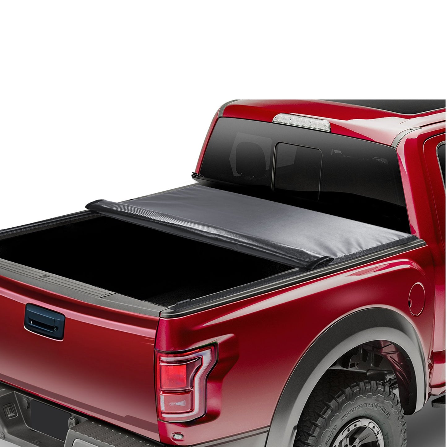 Truck Bed Cover, Roll Up Truck Bed Tonneau Cover, kompatibel med 2014-2024 Chevy Silverado / GMC Sierra 1500, för 6,6 x 5,2 fot / 6,6 x 5,3 fot säng, mjukt PVC-material, Roll Up Tonneau Cover
