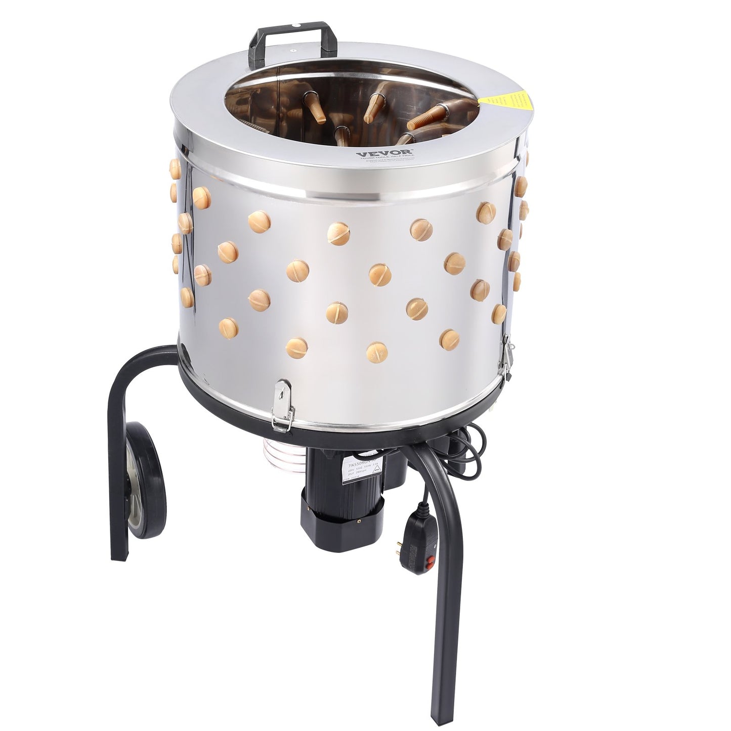 Chicken Plucker Machine Feather Plucker Stainless Steel Drum 280RPM Motor