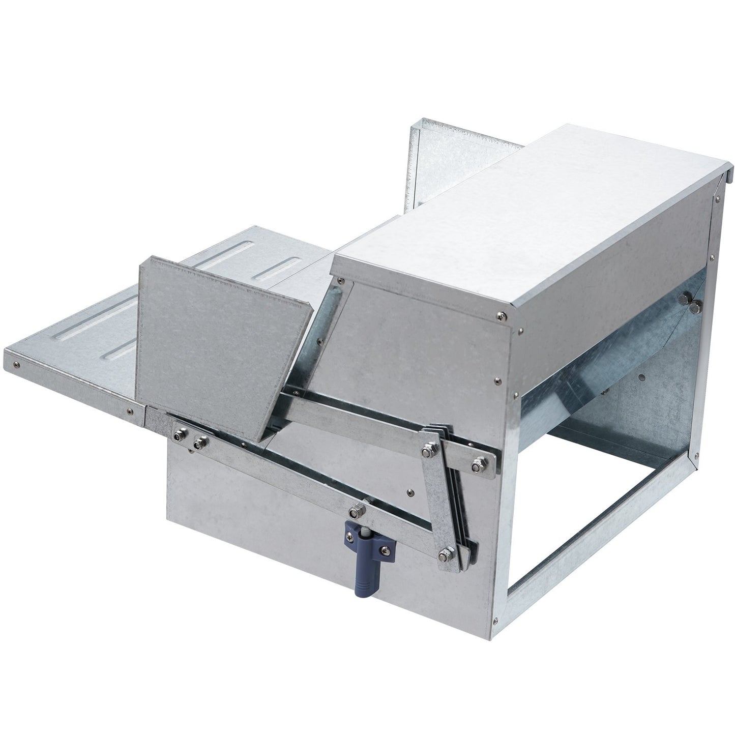 Automatic Chicken Feeder, 25 lbs Capacity Feeds 10 Chicks Up to 11 Days, Galvanized Steel Poultry Feeder