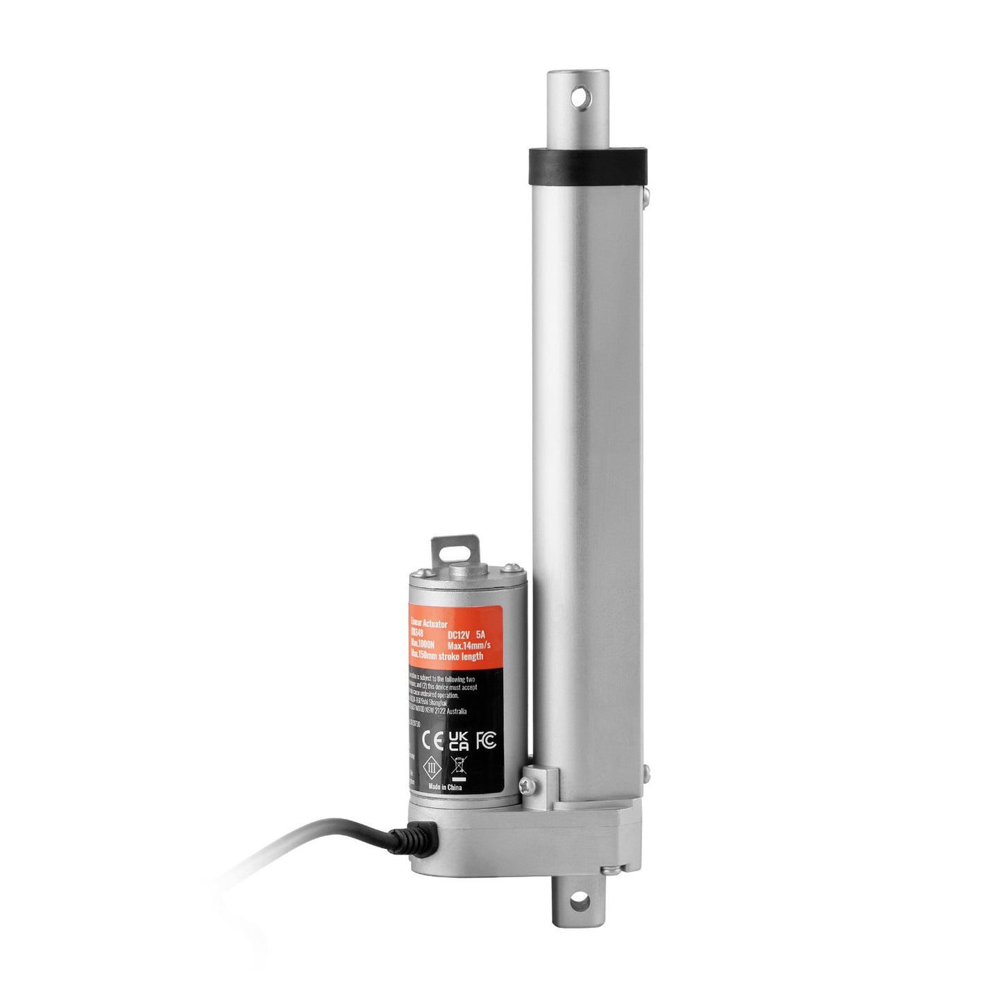 Linjärt ställdon 12V 6 tum hög belastning 330lbs/1500N 0,19"/s IP54-skydd