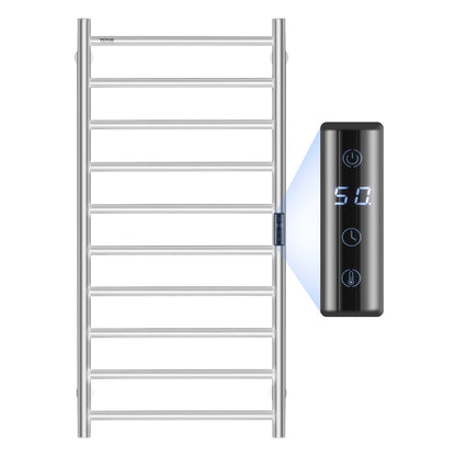 10 Bars Handdukstorkare Väggmonterad Handdukshylla Badrum Silver