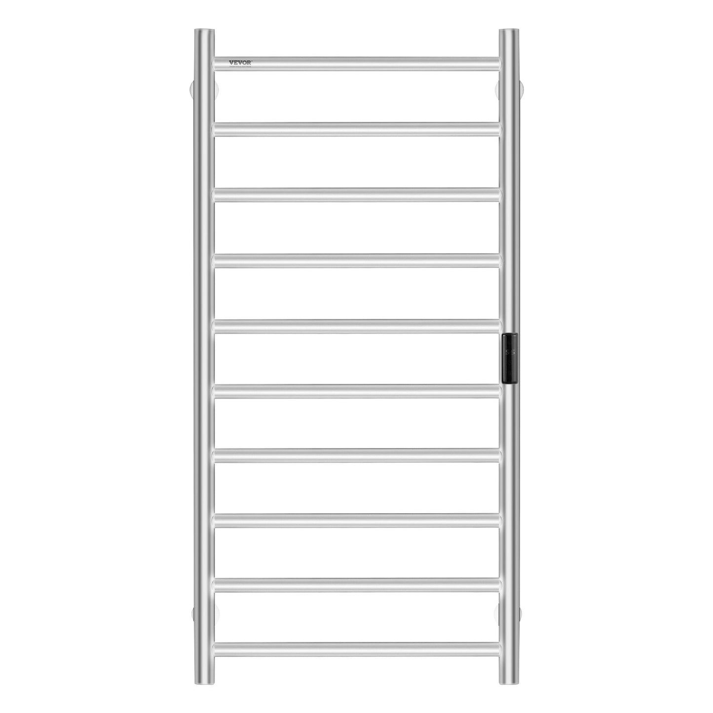 10 Bars Handdukstorkare Väggmonterad Handdukshylla Badrum Silver