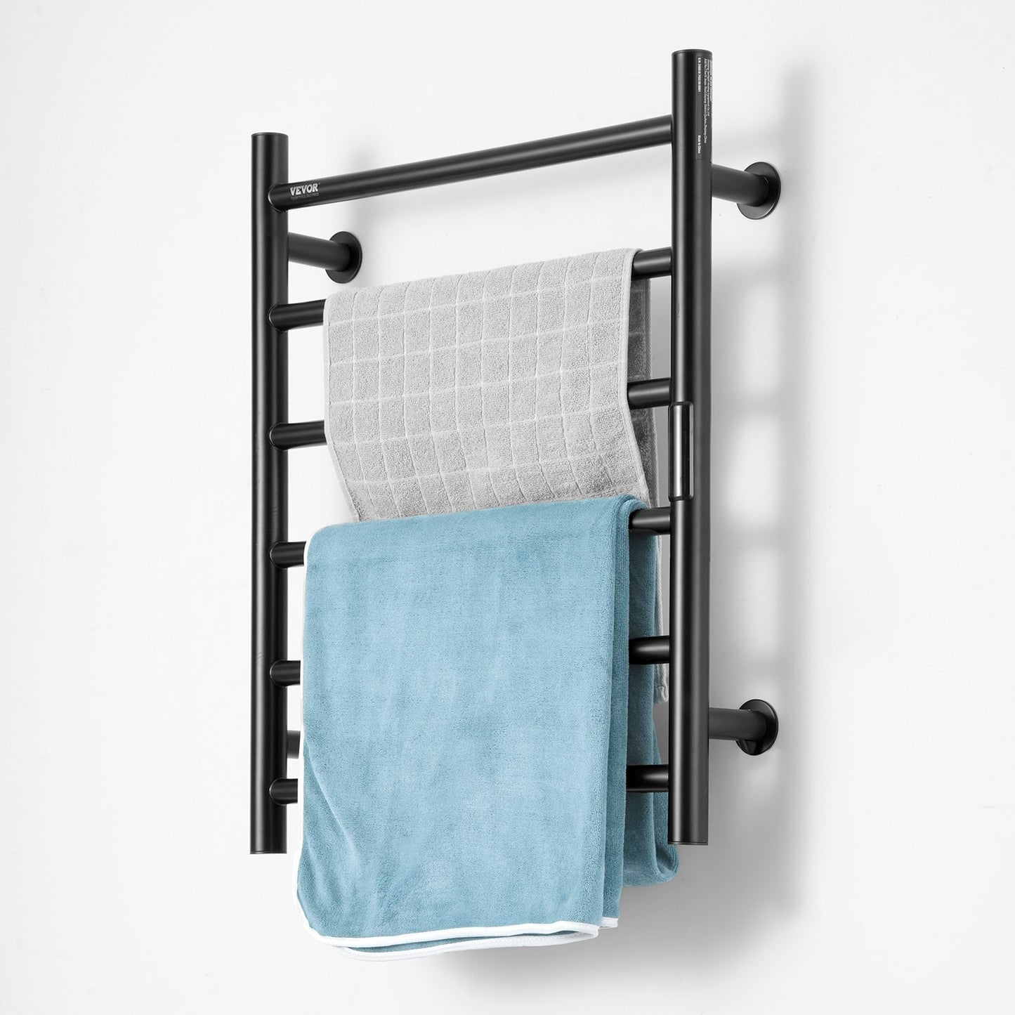 6 Bar Towel Rack Wall Mounted Towel Rack for Bathroom Black