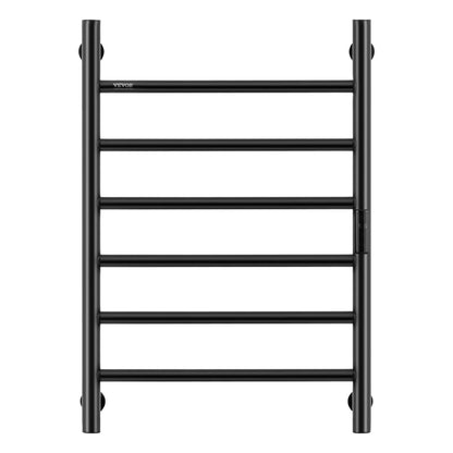 6 Bar Towel Rack Wall Mounted Towel Rack for Bathroom Black