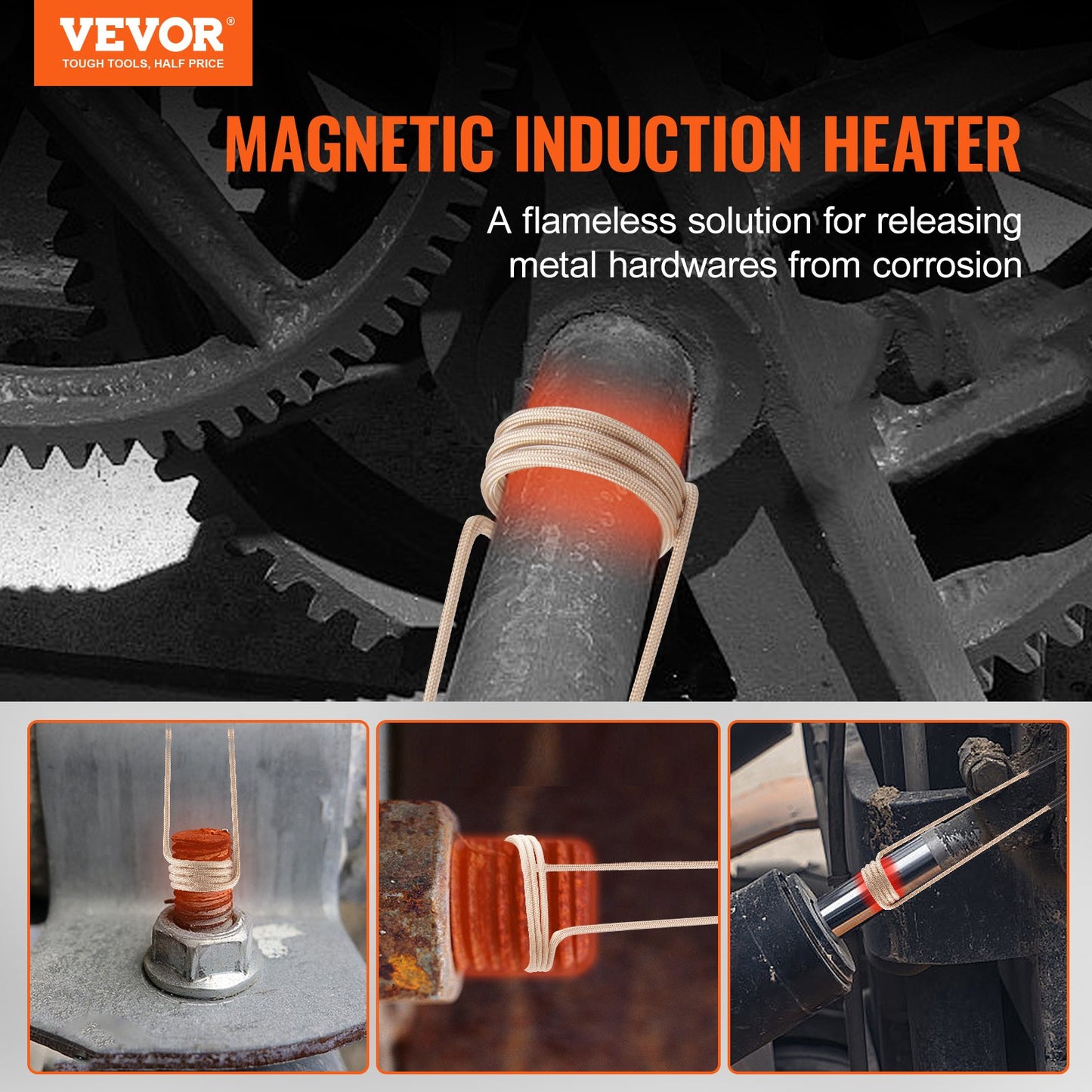 Magnetisk induktionsvärmare Handhållen induktionsvärmare 1KW för borttagning av bultar