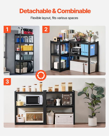 Förvaringshyllor 16" D x 32" B x 72" H 5-vånings Garage Förvaringshyllor