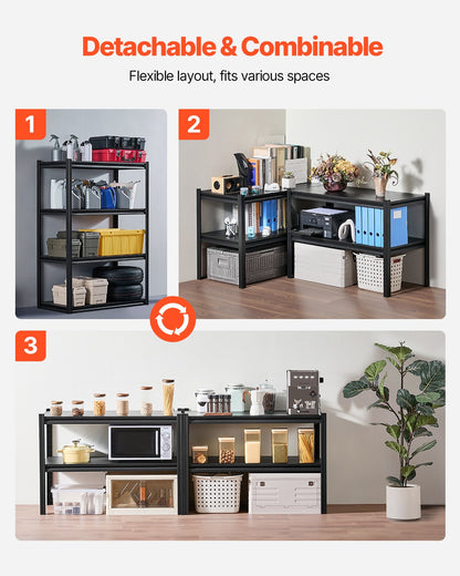 Förvaringshyllor 20" D x 40" B x 57" H 4-vånings Garage Förvaringshyllor
