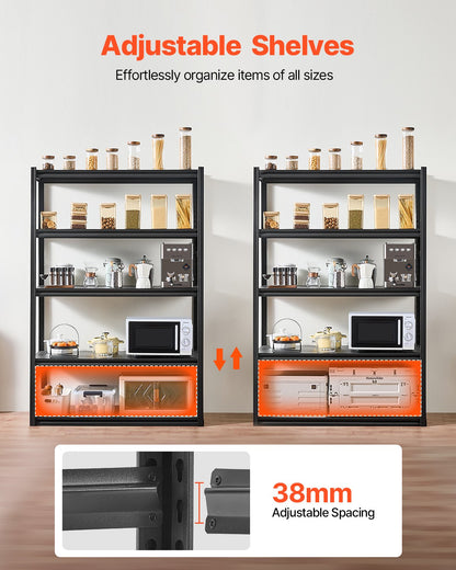 Storage Shelves 24" D x 48" W x 72" H 5-Tier Garage Storage Shelves