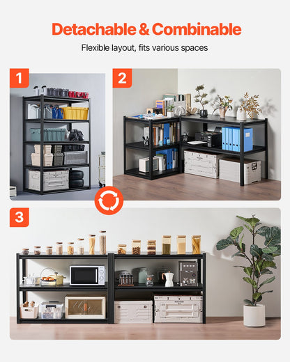 Storage Shelves 24" D x 48" W x 72" H 5-Tier Garage Storage Shelves