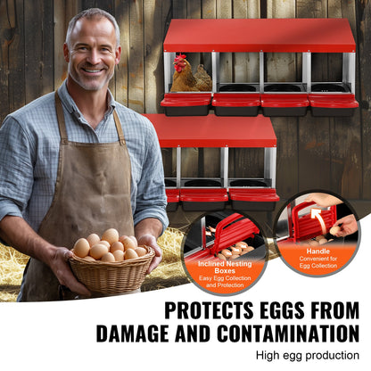 4-facks kycklingbolåda metalllåda med lutande boboxar