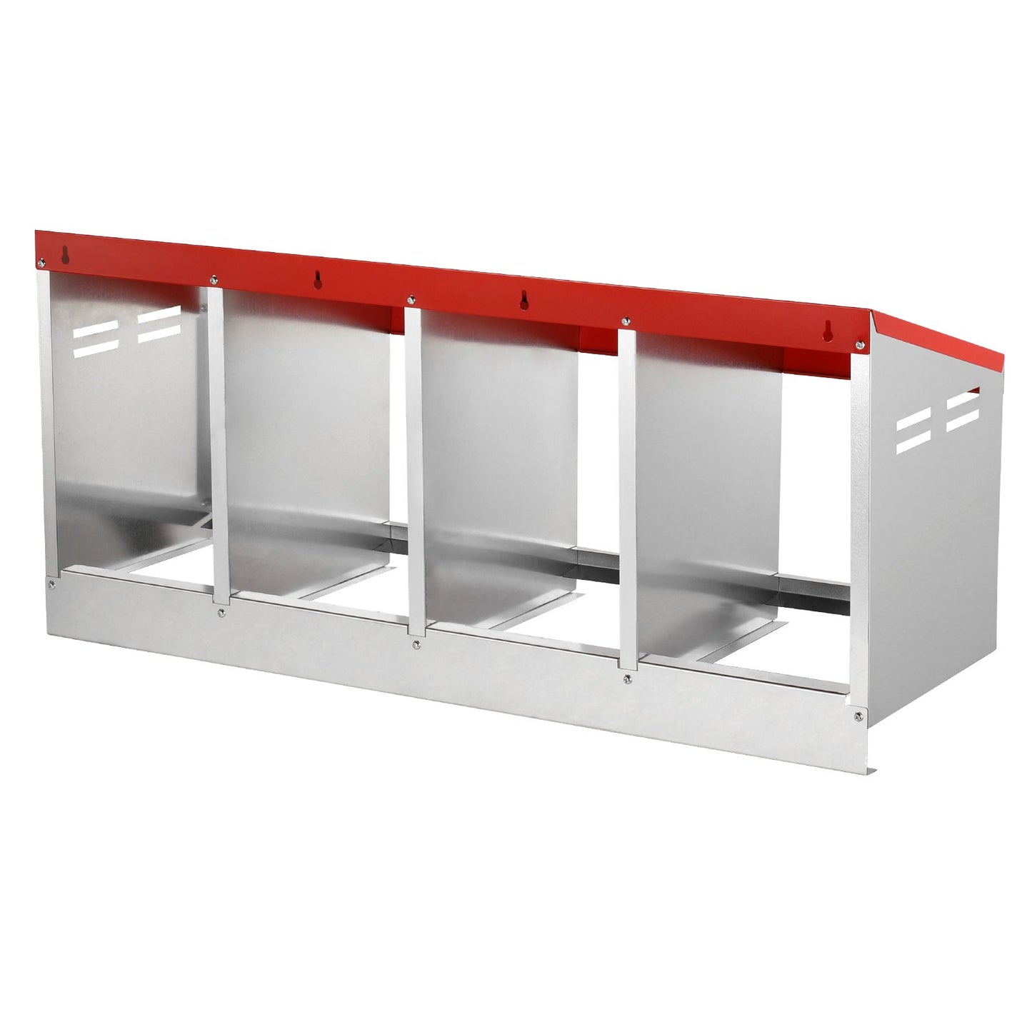 4-facks kycklingbolåda metalllåda med lutande boboxar