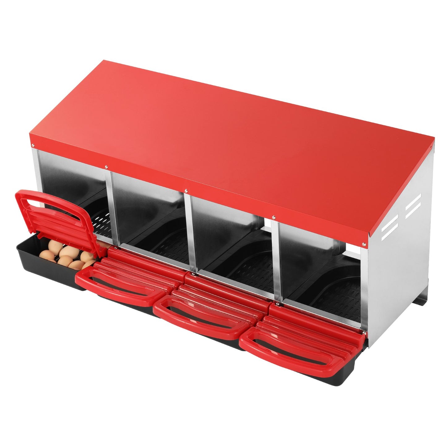 4-facks kycklingbolåda metalllåda med lutande boboxar