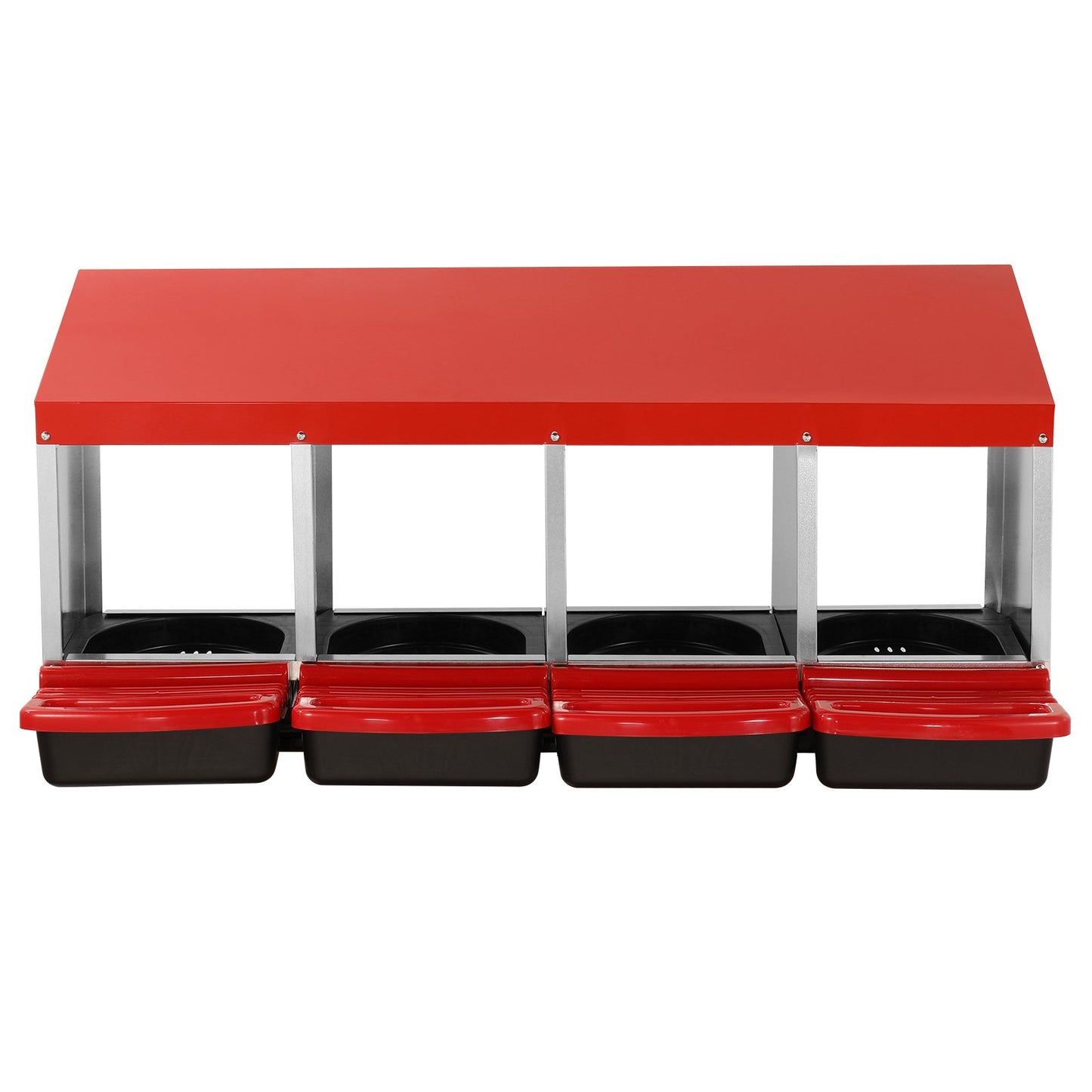 4-facks kycklingbolåda metalllåda med lutande boboxar