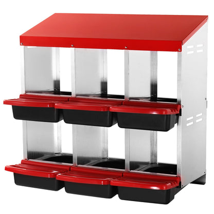 6-facks kycklingbobox Mentalbox med lutande boboxar