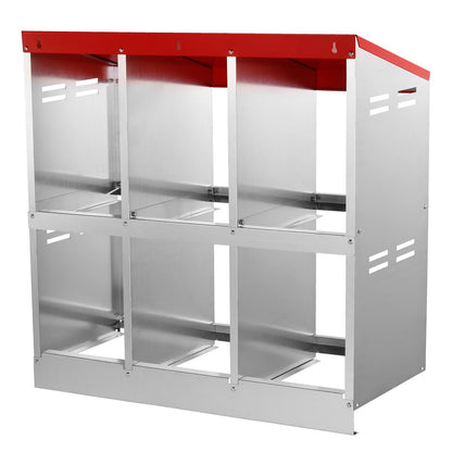 6-facks kycklingbobox Mentalbox med lutande boboxar