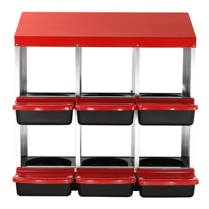 6-facks kycklingbobox Mentalbox med lutande boboxar