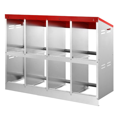 8-fack kycklingbolåda metalllåda med lutande bolådor