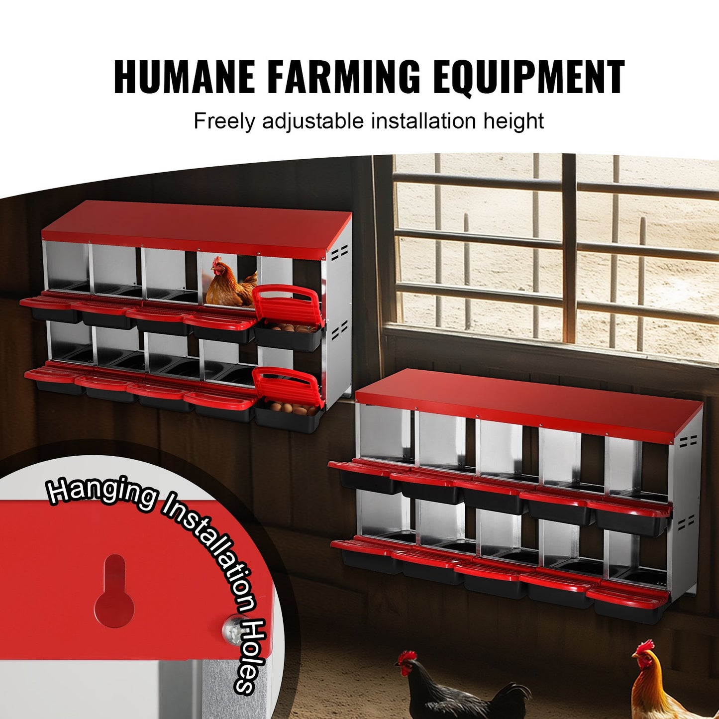 10-fack kycklingbobox Mentalbox med lutande boboxar