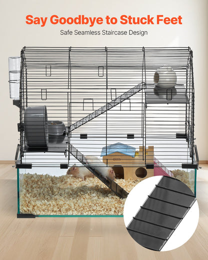 Wire Hamster Cage Habitat 22.8in Small Animal House for Rodents